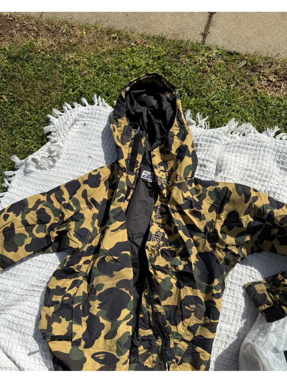 A Bathing Ape Camouflage Zip Hooded Jacket Men’s M Green Brown Black